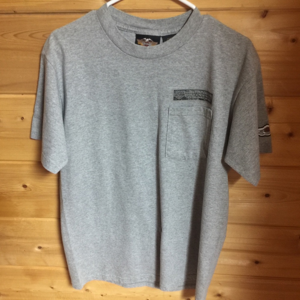 Harley Davidson TShirt small gray cotton blend riding layer